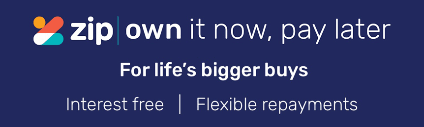 zip, own it now, pay later. For life's bigger buys. Interest free, flexible repayments.