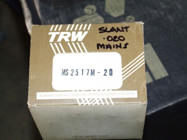 New Old Stock - TRW Main Bearing Set : suit Slant 6 225ci (-.020) (Clearance)