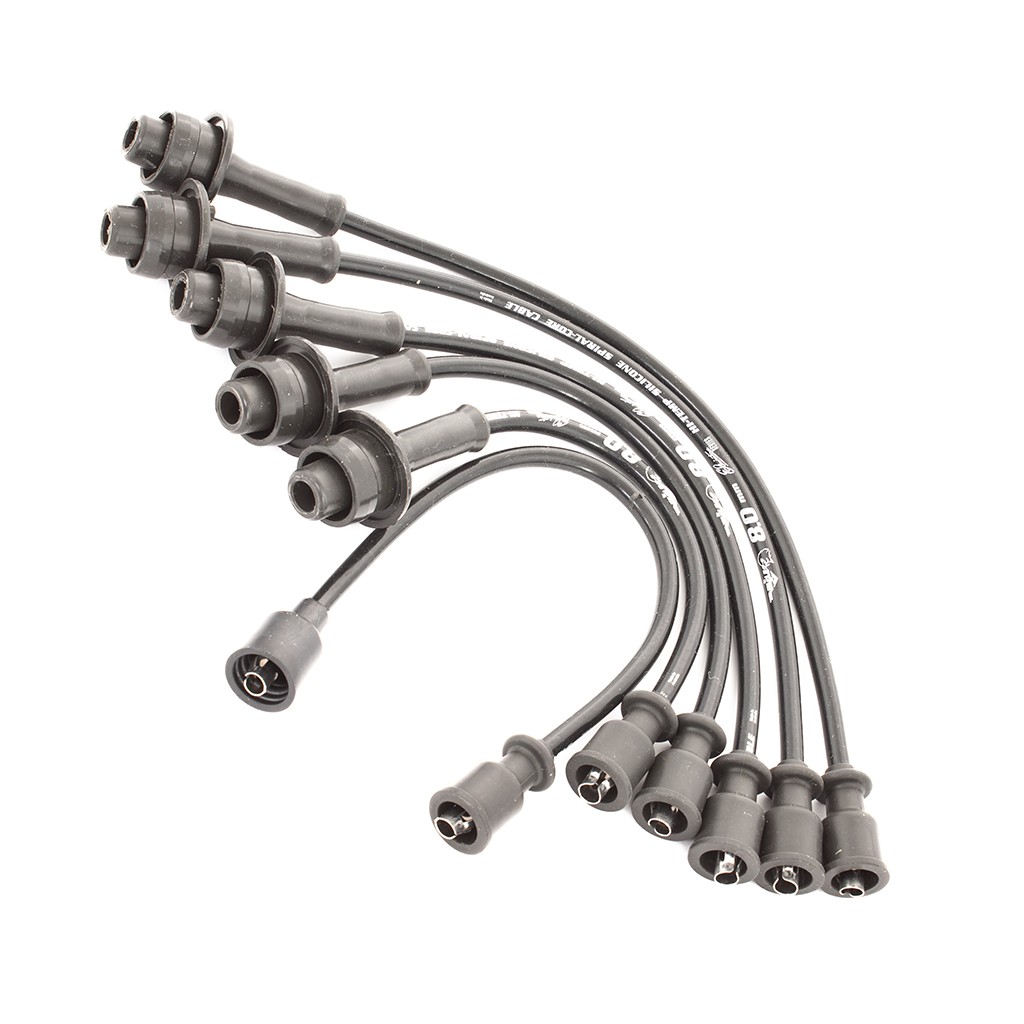 "Classic Black" Spark Plug Lead Set, Eagle 8.0mm Eliminator "Low Resistance" : suit Slant 6