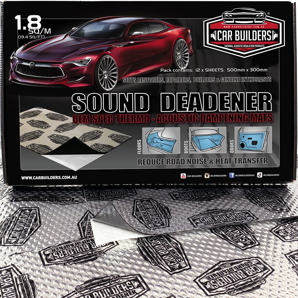 Car Builders Stage 1 Sound Deadener, 1.8sq/m (Silver with logo)