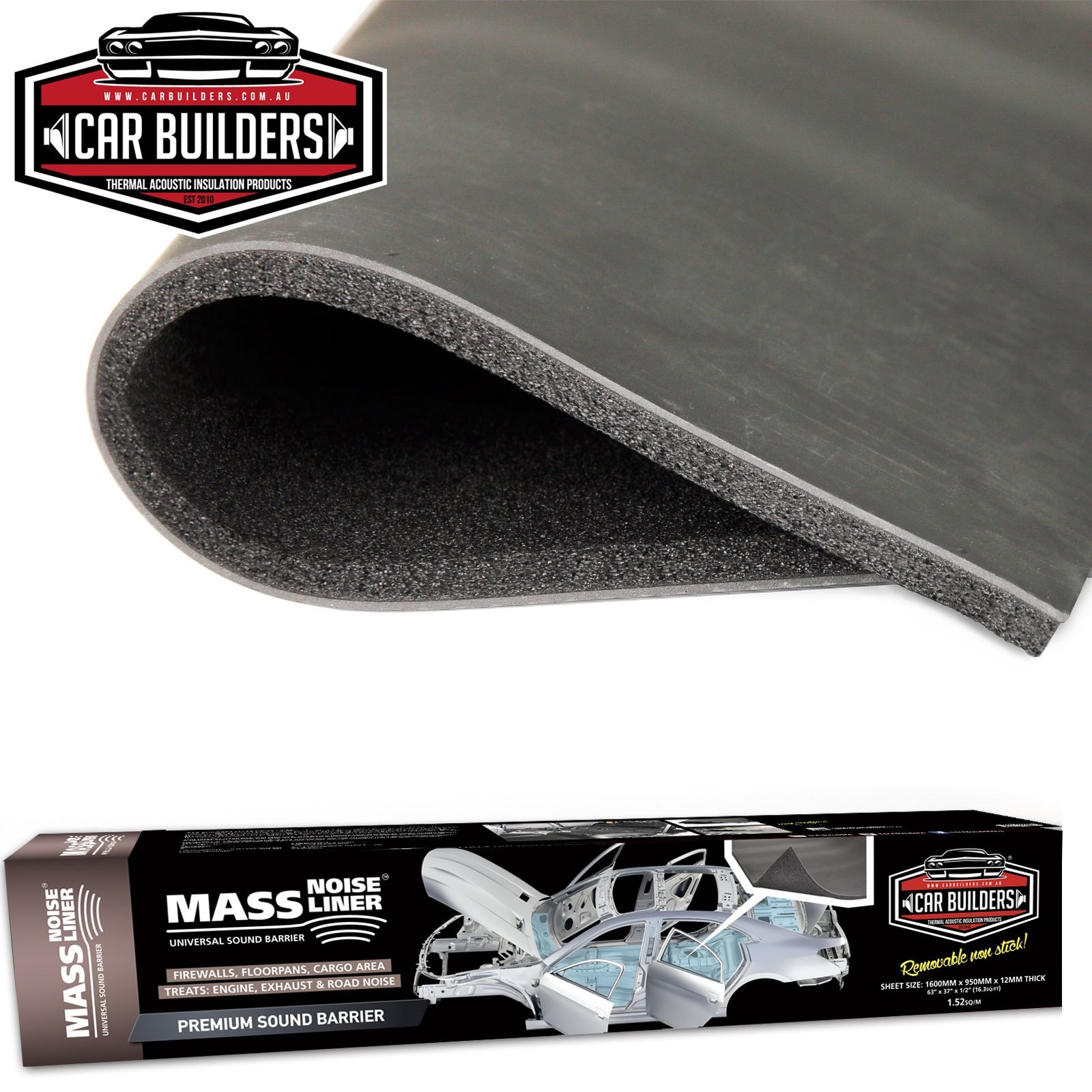 Car Builders Mass Noise Liner, 1m x 1.5m
