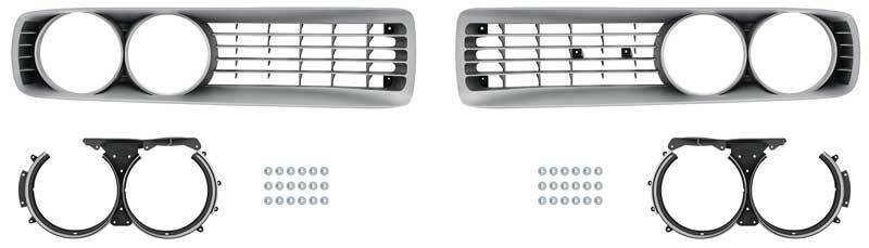 1972 Dodge Charger Front Grill Set : Silver