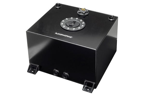 RaceWorks: Fuel Tank 38 Litres (10 Gallons) Flat Bottom – Black