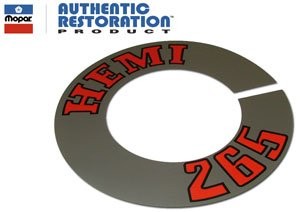 Mopar 'Hemi-265' Air Cleaner Decal : VH/VJ (2-Bbl)