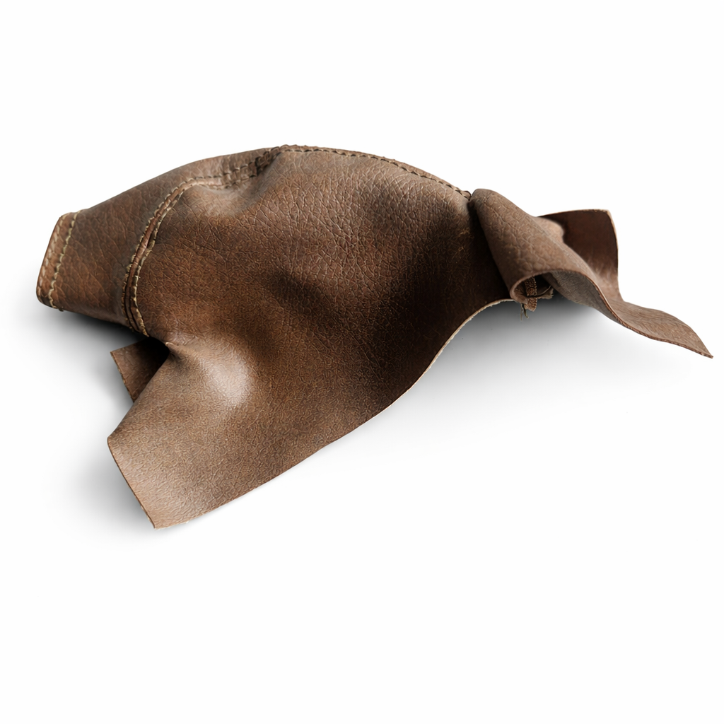 Hand Brake Boot Cover, as Factory in Vinyl : Dark Brown