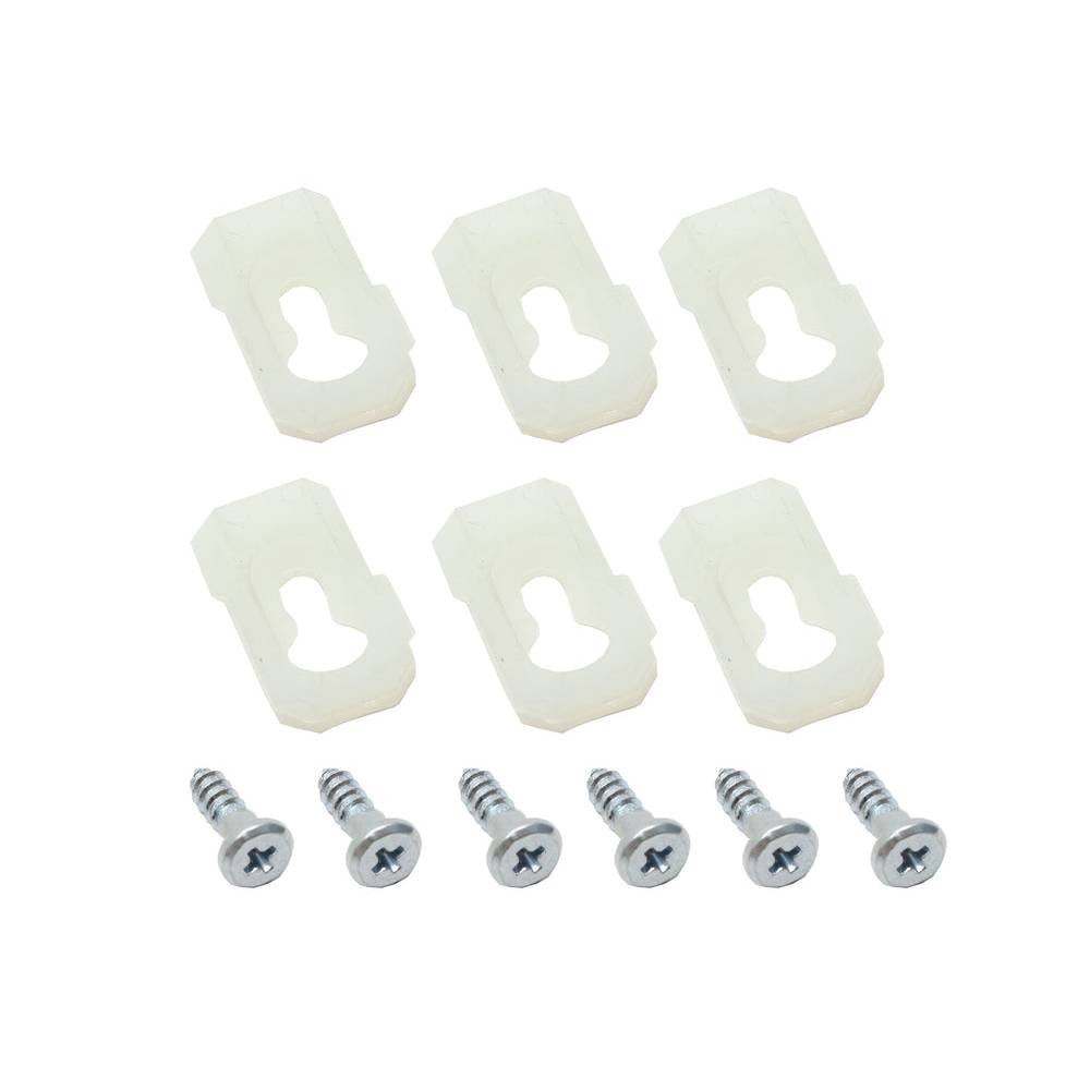 Plastic Universal Moulding Clip set of 6
