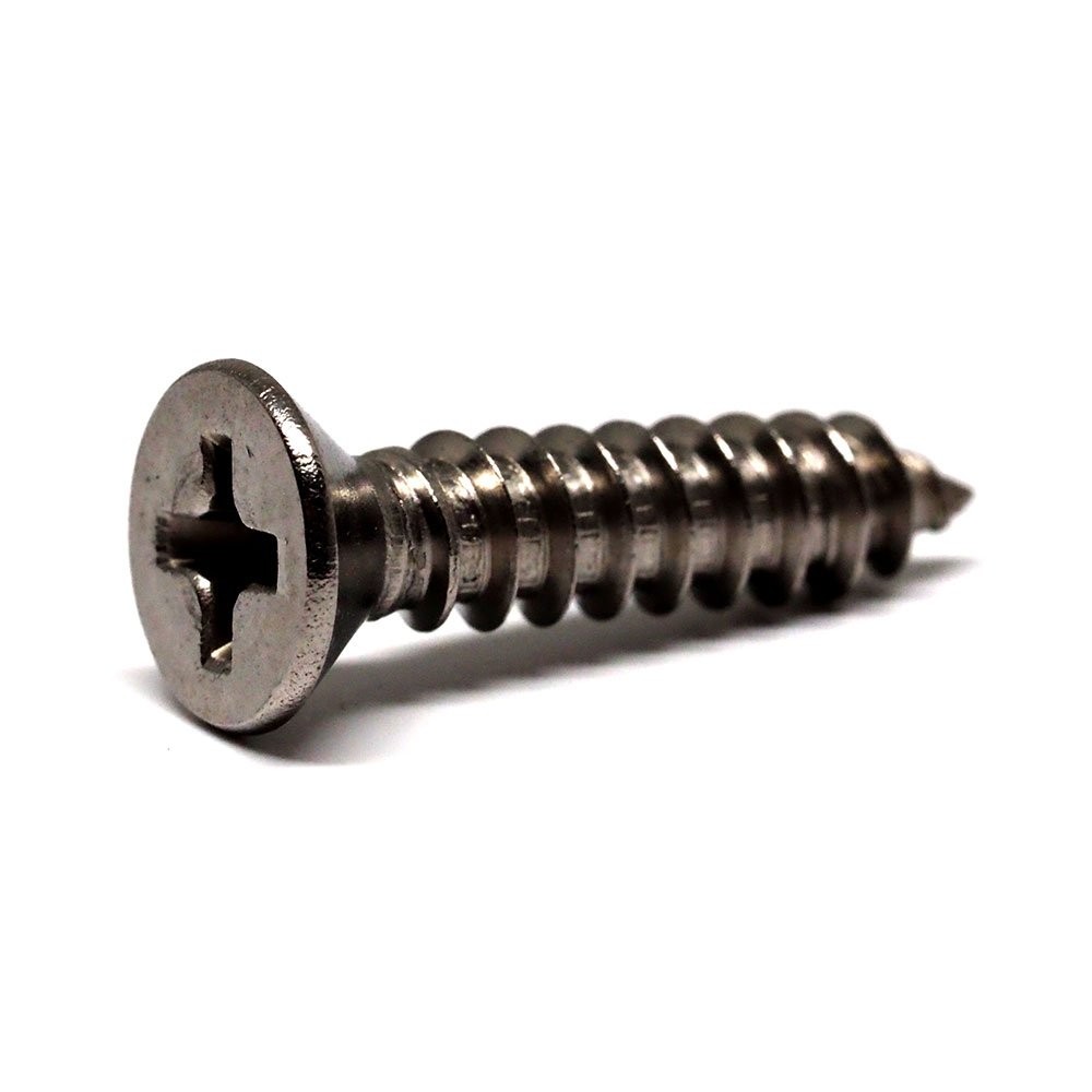 Tapping Screw : #6 X 3/4" Phillips countersunk  - Stainless Steel