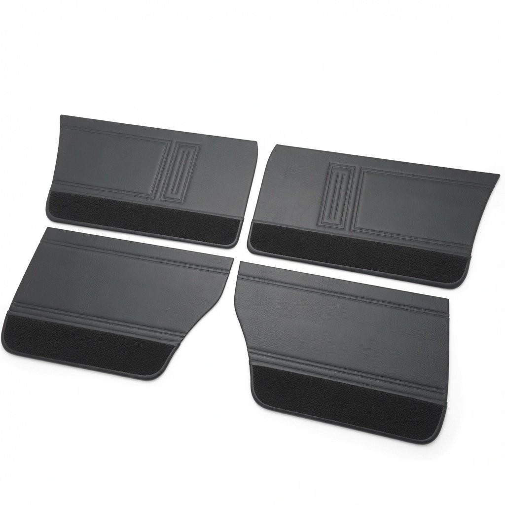 Reproduction Door Trim Set : suit VH/VJ/VK Sedan  (Black with Carpet)