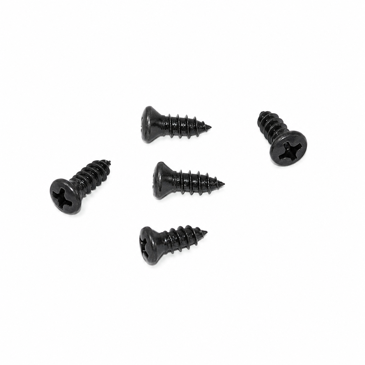 Tapping Screw : #8 X 1/2" Phillips Oval #6 Head - Black Oxide