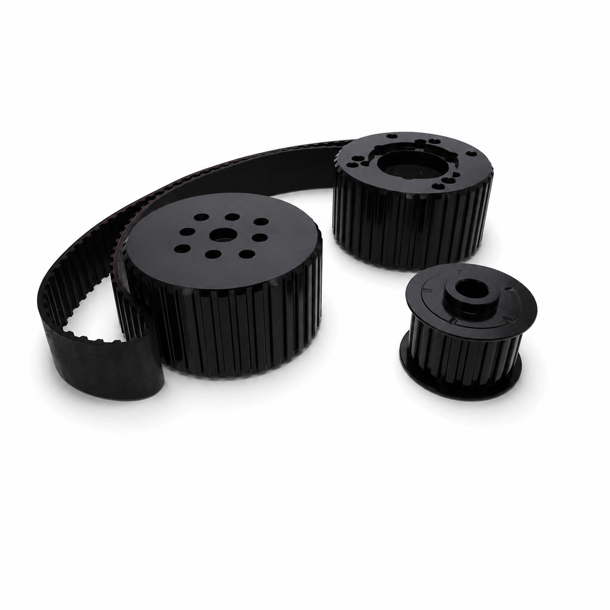 Satin Alloy Gilmer Pulley Drive Kit (Multifit) : suit Small Block 318ci/340ci/360ci