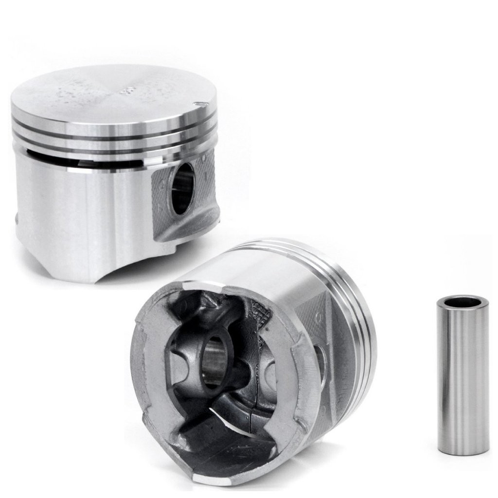 Silv-O-Lite Piston & Ring Set : Flat-top : Offset Pins : 1.912" Install Height : 440ci RB Big Block (4.360" 040th over)