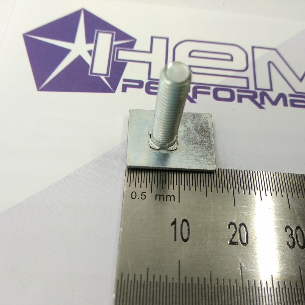 Reproduction Body & Sill Molding Clip : Bolt-on : 13mm x 17mm with OFFSET BOLT