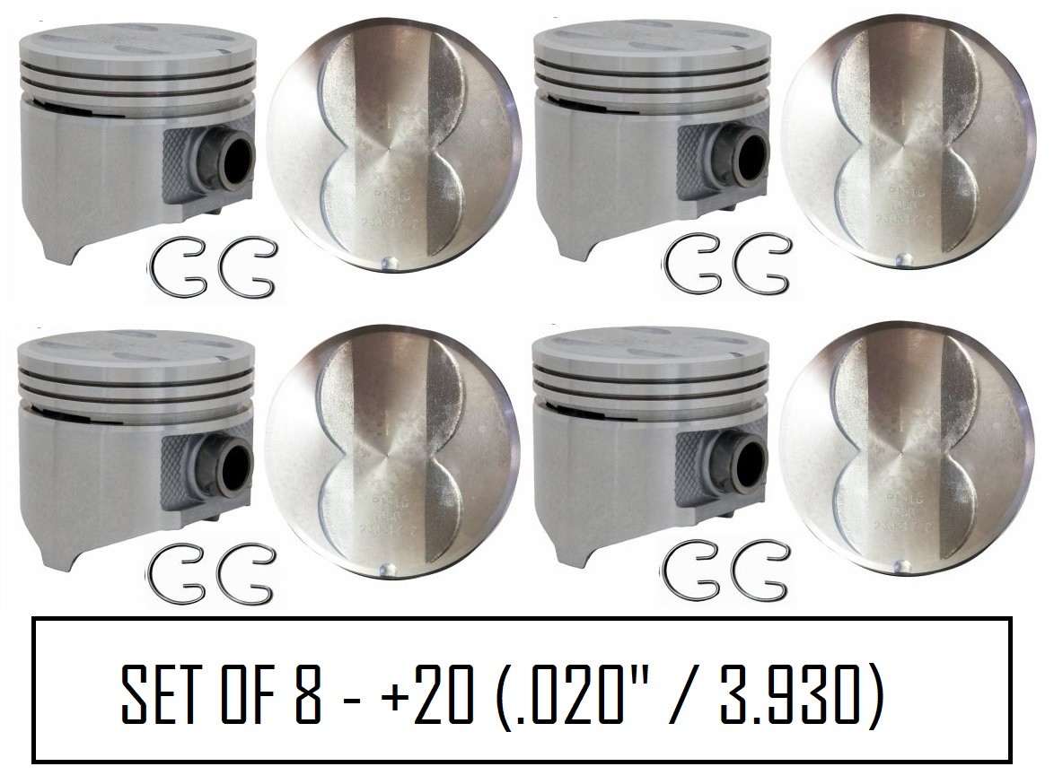 Cast Alloy Flat-Top Piston Set : suit Small Block 318ci (.020" / 3.930")