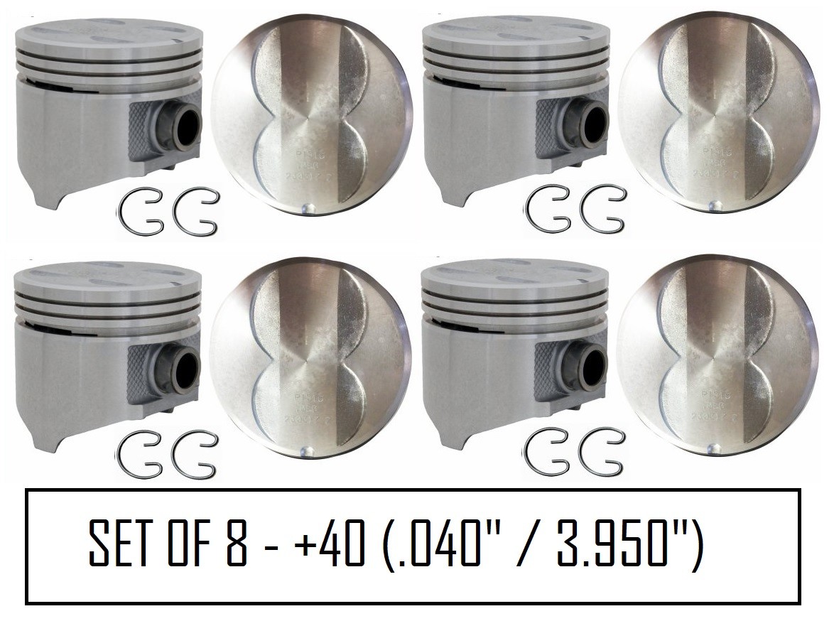 Cast Alloy Flat-Top Piston Set : suit Small Block 318ci (.040" / 3.950")