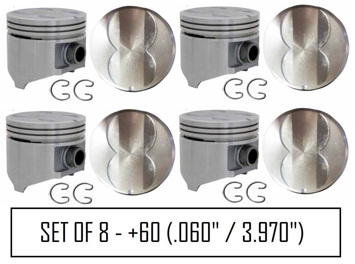 Cast Alloy Flat-Top Piston Set : suit Small Block 318ci (.060" / 3.970")