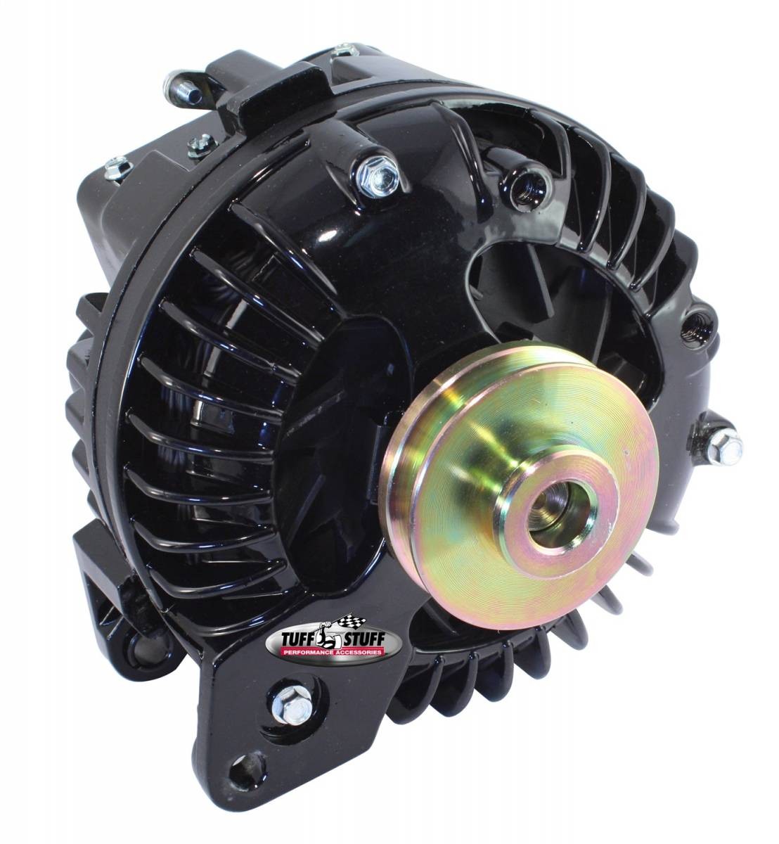 Alternator : 100 AMP : Chrysler Fitment : Black : Tuff Stuff (Single V-Pulley)