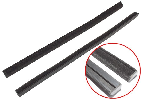 Reproduction Door Glass to Rear Quarter-Glass Divider Seal Set (flocked) : suit VF/VG Hardtop