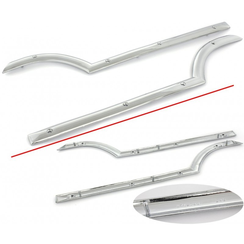 LIMITED STOCK- Interior Roof Liner to Body Chrome Molding Trim Set (at rear parcel shelf) :  suit VH/VJ/VK/CL Charger