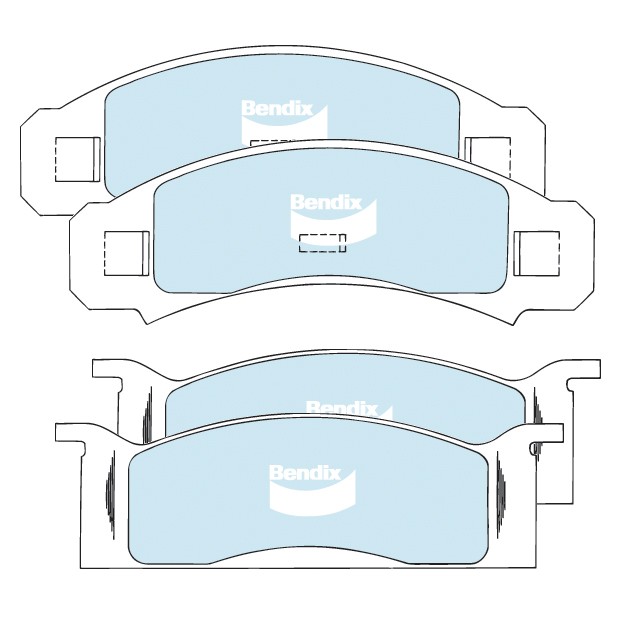 Front Disc Brake Pad Set, Bendix General CT : suit VG/VH calipers