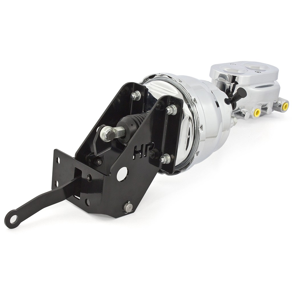 Chrome Brake Master Cylinder, 7" Dual Diaphragm Booster & Offset