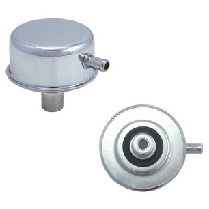 Valve Cover Breather Cap, PCV, Push-in, 3/4" neck, Chrome