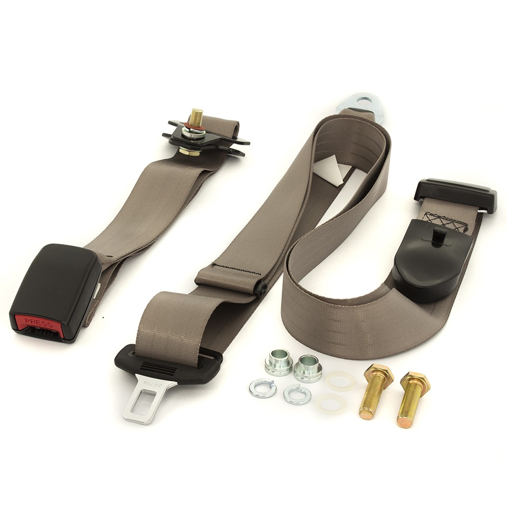 LapSash Seat Belt suit bench seats (webbed adjustable) Cappuccino