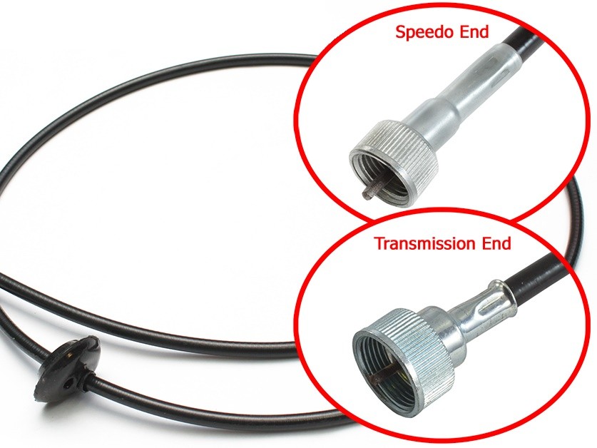 Speedometer Cable (w/ firewall grommet) : suit TorqueFlite 727/904