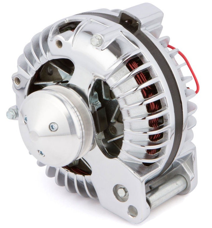 Chrysler 100 Amp Alternator: 1 Wire : Chrome Plated - Hemi Performance