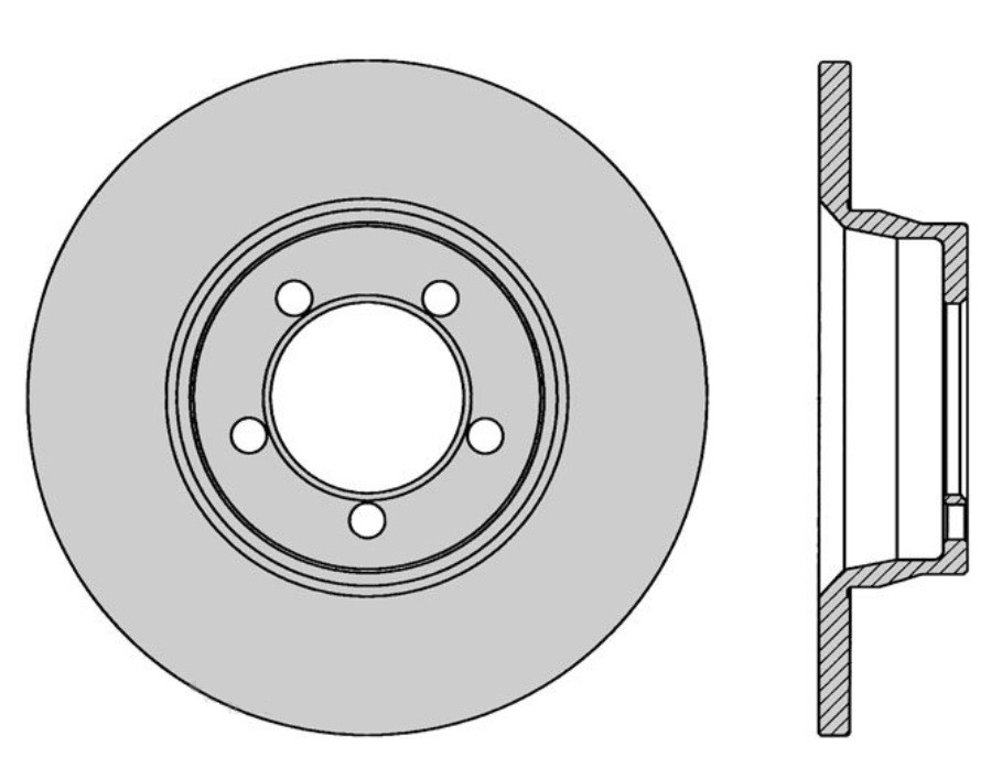 RDA Front Disc Brake Rotor : suit VC/VE (SOLID disc) - Rotors - Front ...