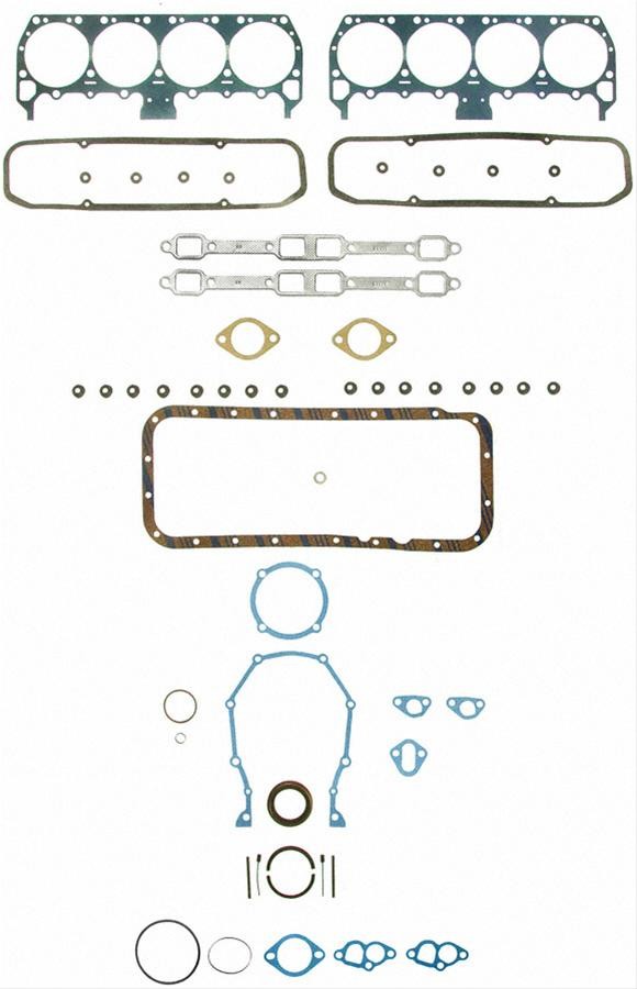 Fel-Pro Complete Engine Gasket Set (excl. inlet/valley gasket) : suit Big Block (1961-1963 w/ 4 bolt valve cover)