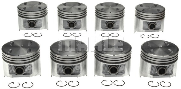 Mahle/Clevite Cast Alloy Hypereutectic Flat-Top Piston Set : suit Small Block 318ci (.030" / 3.940")