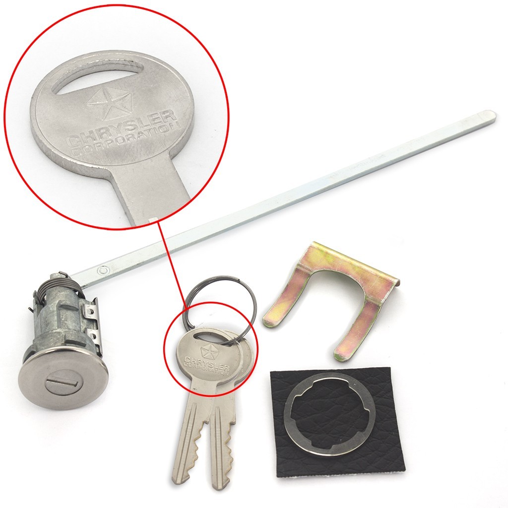 Restoration Boot Lock Kit with 2 genuine keys : fits RV1/SV1/AP5/AP6/VC/VE/VF/VG/VH/VJ/VK/CL/CM Sedan Hardtop Charger