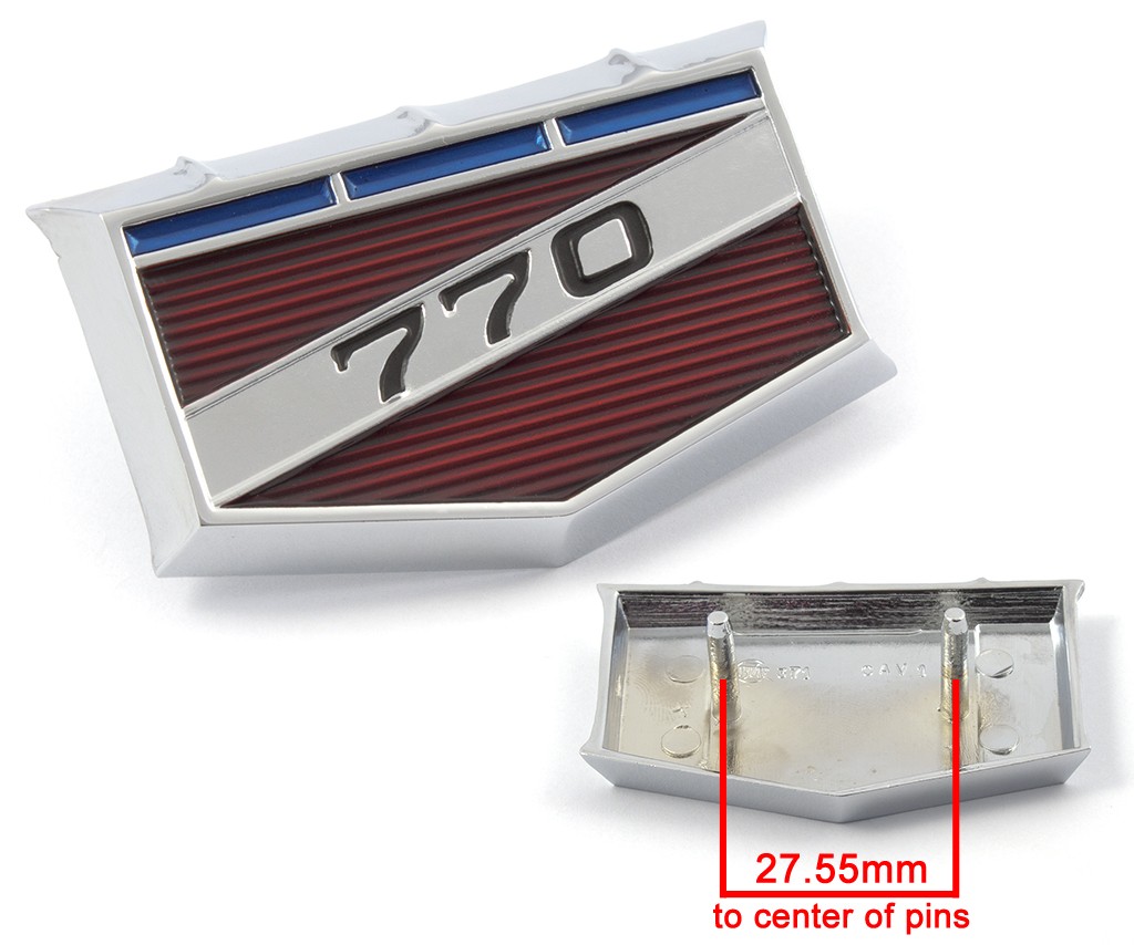 Reproduction Exterior Pillar Panel "770" Shield Badge : suit VH/VJ/VK/CL Charger