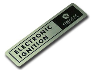 "Electronic Ignition" Control Module Decal : suit VJ/VK/CL