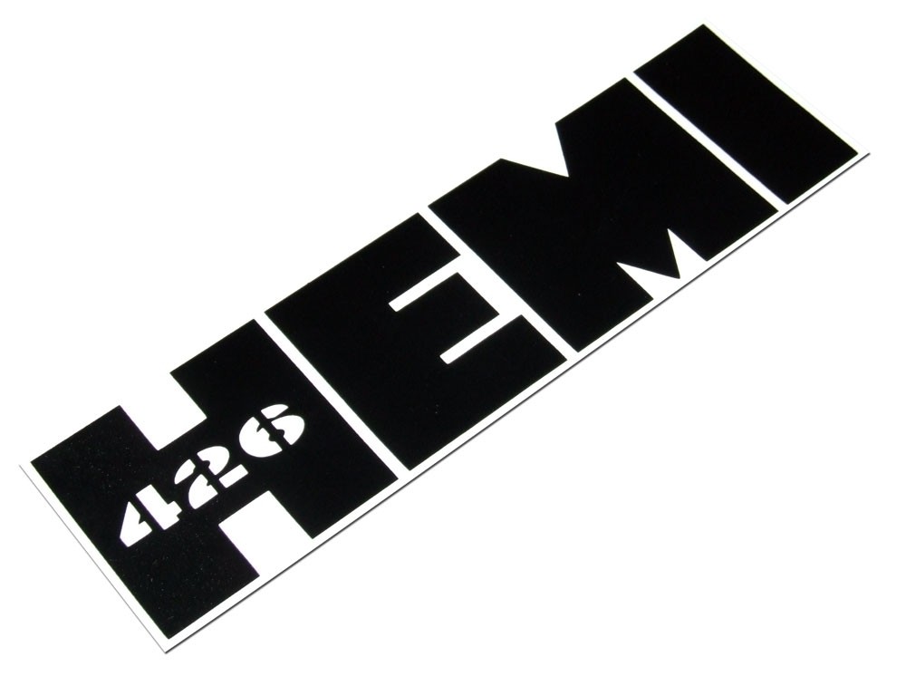 "426 Hemi" SixPack Air Cleaner Decal Hemi Performance