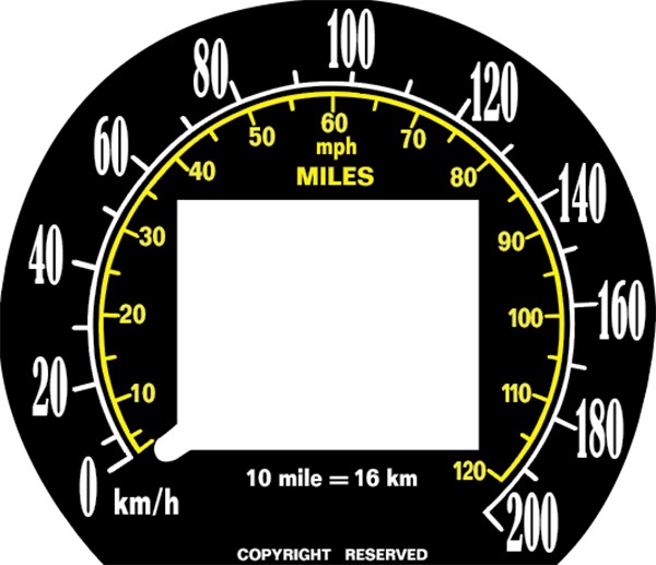 Speedo Gauge Conversion Decal : VH & Early VJ (Non-Strip)