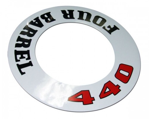 Custom "440 Four-Barrel" Air Cleaner Decal