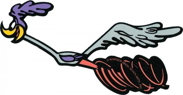 Running-Bird Reflective Roadrunner Decal : 1969-73 Plymouth Roadrunner (Left)
