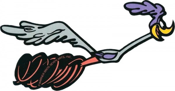 Running-Bird Reflective Roadrunner Decal : 1969-73 Plymouth Roadrunner (Right)