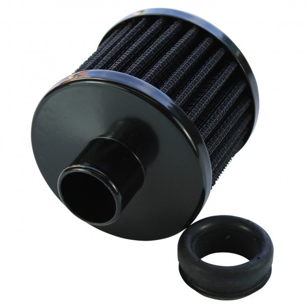 Valve Cover Breather Cap, Pushin, 1" neck, Element Black (Incls. 11/4