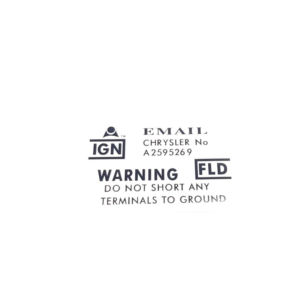 Email Voltage Regulator Warning Decal : suit VG/VH
