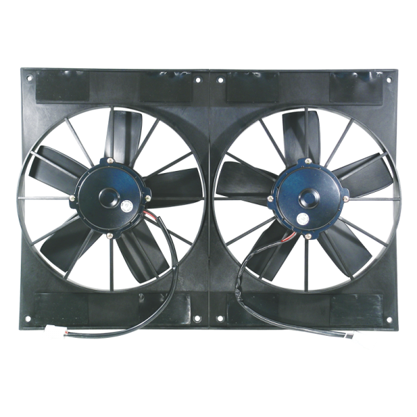 Dual 11" 12V Electric Thermo Fans Race Series 2800CFM Hemi Performance