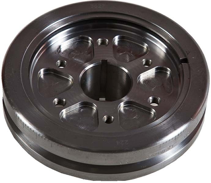 Romac Performance Series Harmonic Balancer : Steel/Alloy : suit Slant 6 225ci (timing case with spot-welded timing tab)