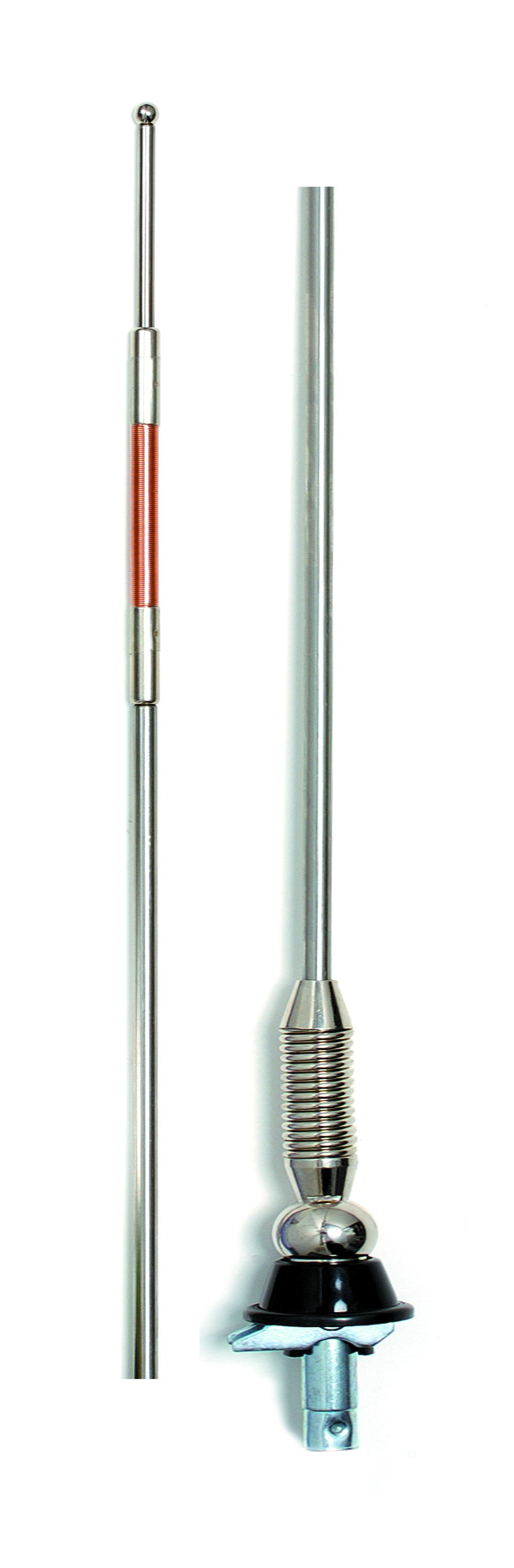 Universal Antenna : Boosted - Top/Side Mount Spring Ball Base