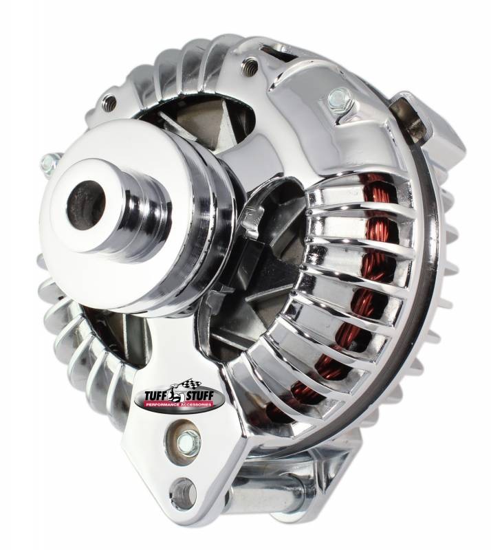 Alternator : 100 AMP : Chrysler Fitment : Chrome : Tuff Stuff (Dual V-Pulley)