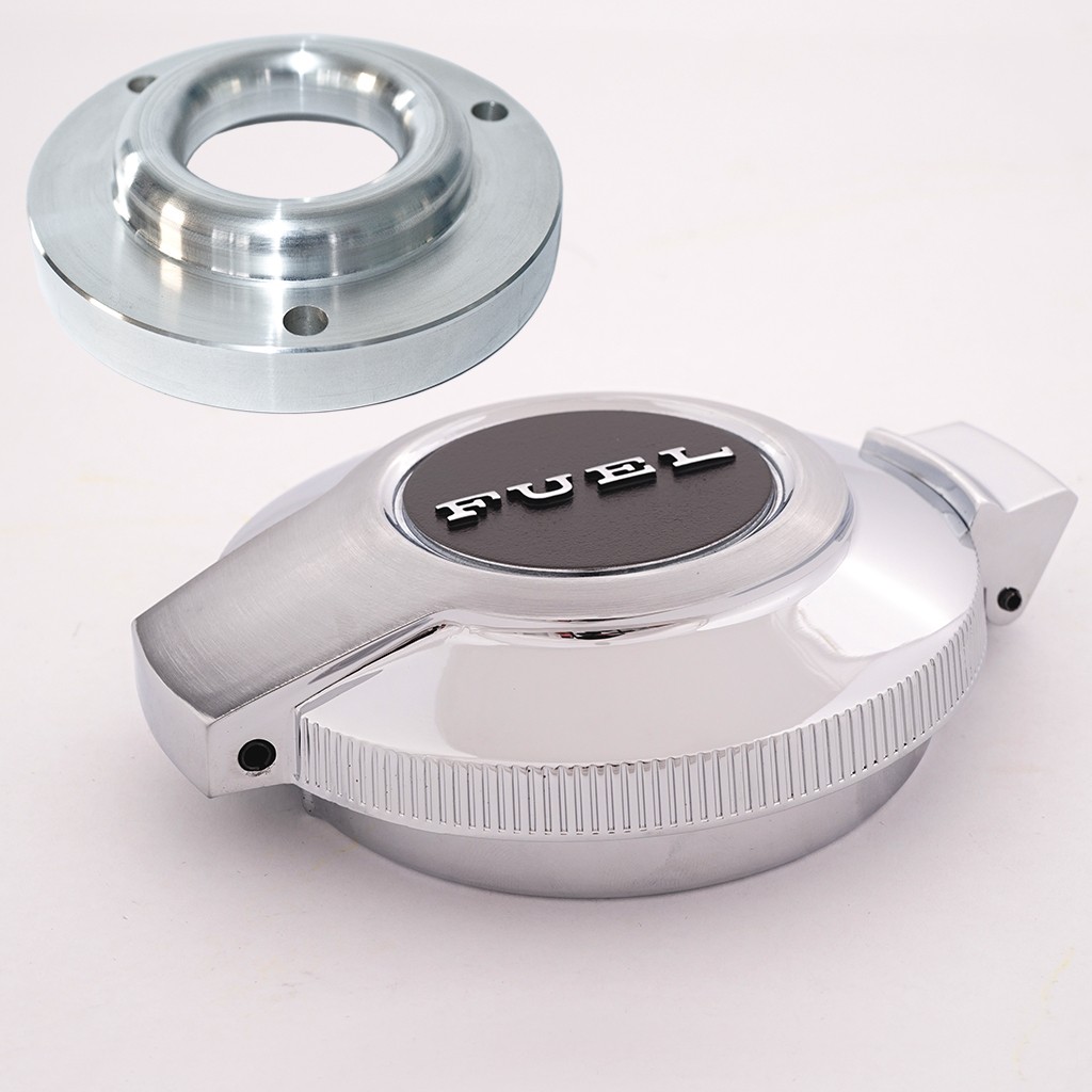 Reproduction Charger Flip Fuel Cap & Conversion Ring Fuel Caps Fuel & Air System Shop By