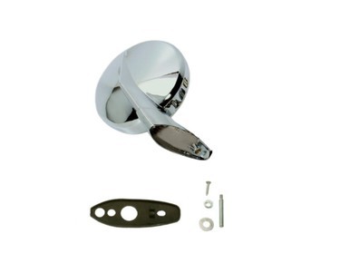 Factory Style Round Chrome Door Mirror "USA Import" - Suit VE/VF/VG - LEFT (NON-Remote)