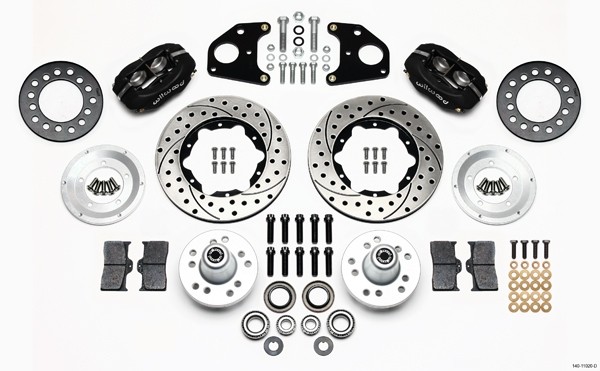 Wilwood Dyna-lite Pro 11'' 4-piston Disc Brake Conversion : 1962-72 B & E-body Dodge & Plymouth (drilled/slotted)