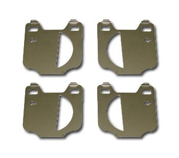 Disc Brake Pad Shim Set : VC/VE/VF Solid Disc Brakes 2x Left 2x Right