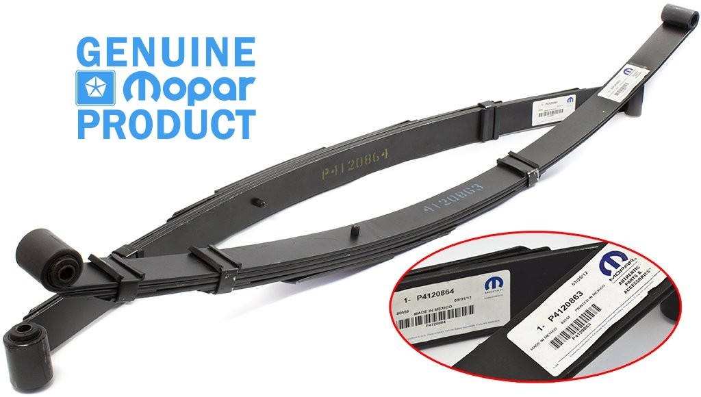 P4120863 (RIGHT) Mopar Performance Competition Rear Leaf Spring Set : Suit all models except Charger